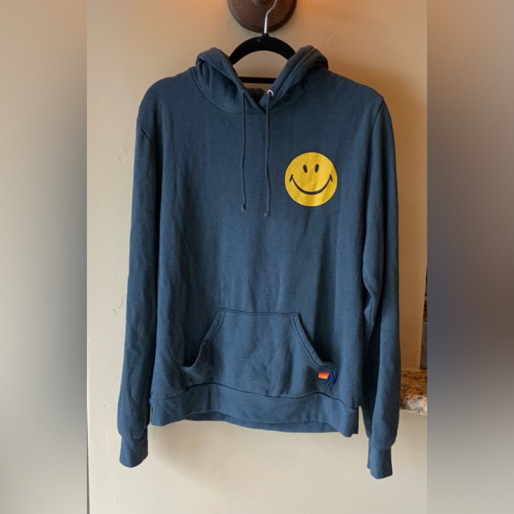 UNISEX AVIATOR NATION SMILEY HOODIE SIZE LARGE